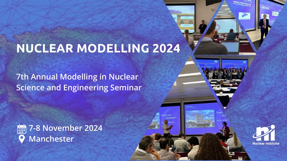 Nuclear Institute poster for Nuclear Modelling 2024 Event