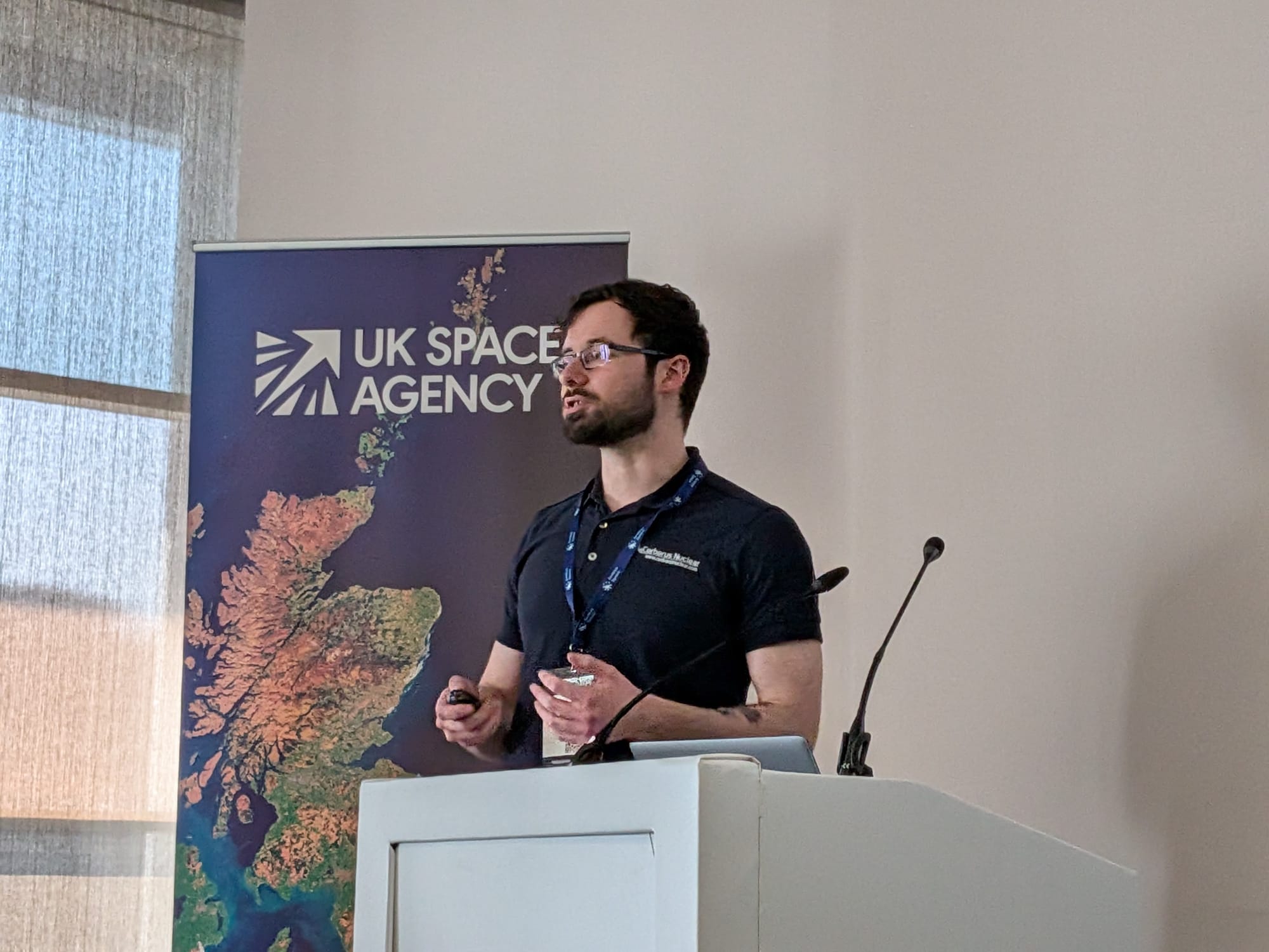 Thomas Presenting at Space-Comm